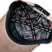 Waxed Canvas & Leather Snapback Hat