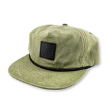 Waxed Canvas & Leather Snapback Hat
